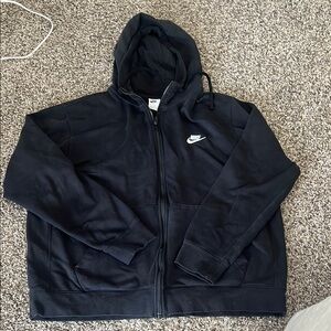 Nike Men's Black Zip Up Hoodie Jacket